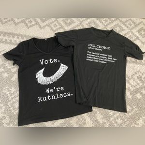 Ruth Bader Ginsburg/RBG and pro choice T-shirts